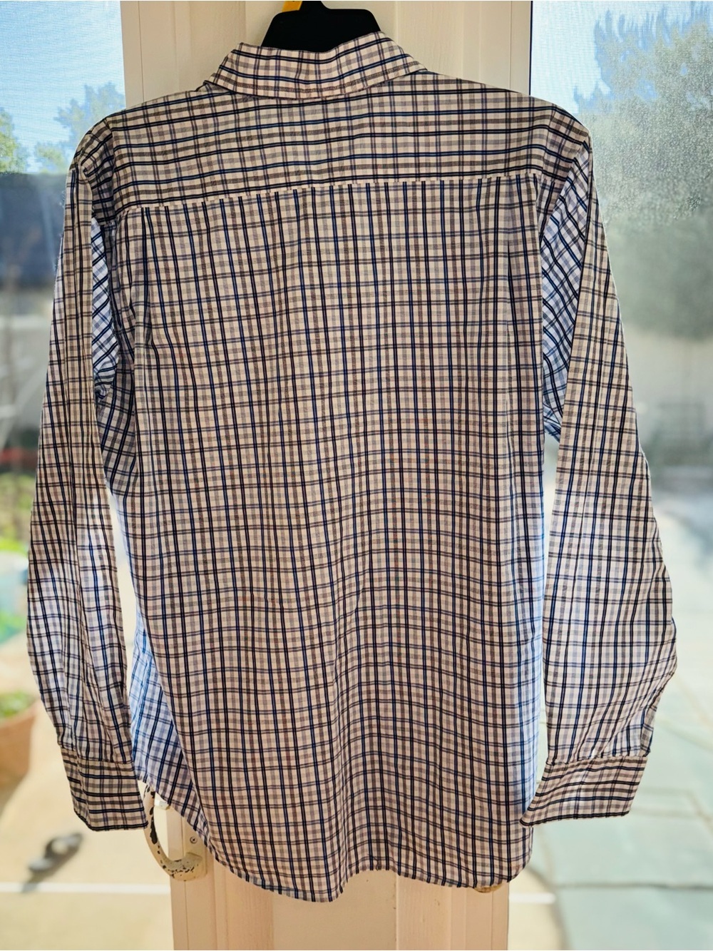 Sonoma Men's Large Cotton Plaid Button Down Shirt L Blue Long Sleeve NWOT - Picture 9 of 10